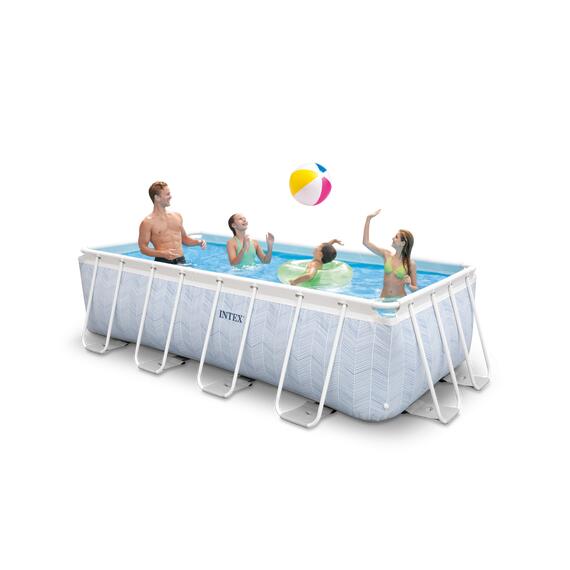 26780 Каркасный бассейн Intex Chevron Prism Frame 400 х 200 х 100 см, 6836 л, фильтр-насос, 2006л\ч, лестница, фото , изображение 7