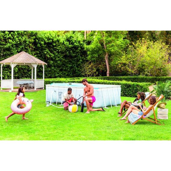 26780 Каркасный бассейн Intex Chevron Prism Frame 400 х 200 х 100 см, 6836 л, фильтр-насос, 2006л\ч, лестница, фото , изображение 2