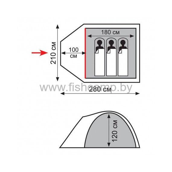 Палатка Totem Indi 3 (v2), фото , изображение 2