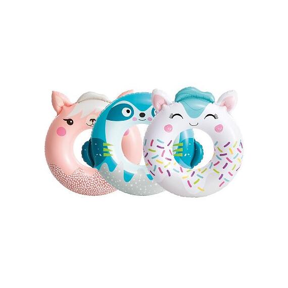 59266 Надувной круг Intex Милые зверята, 84(91) х 76 см, до 40кг, от 8 лет, 3 вида, фото 