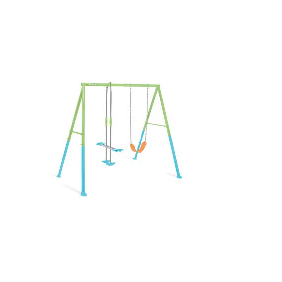 44120 Качели детские Intex 254х251х211см двойные, цветные, от 3 до 10 лет, фото 