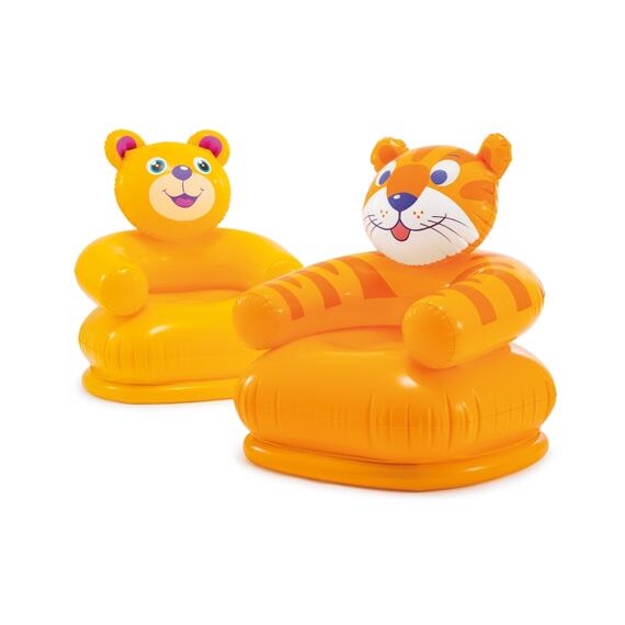 68556 Кресло надувное Intex Весёлые звери, 65х64х74 см, от 3 до 8 лет, цвета МИКС Голубой, фото , изображение 29