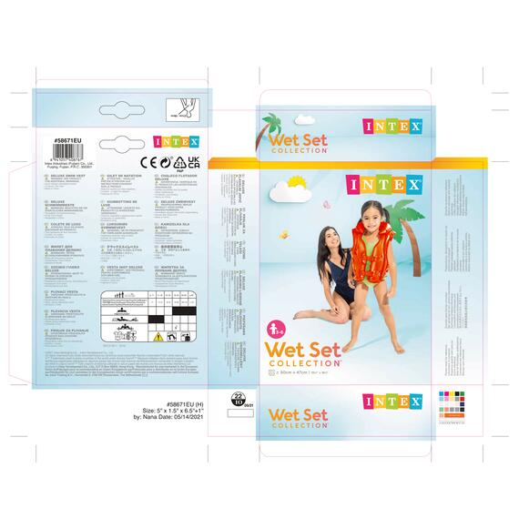 58671 Жилет надувной Intex Делюкс, 50 х 47 см, от 3-6 лет, фото , изображение 3