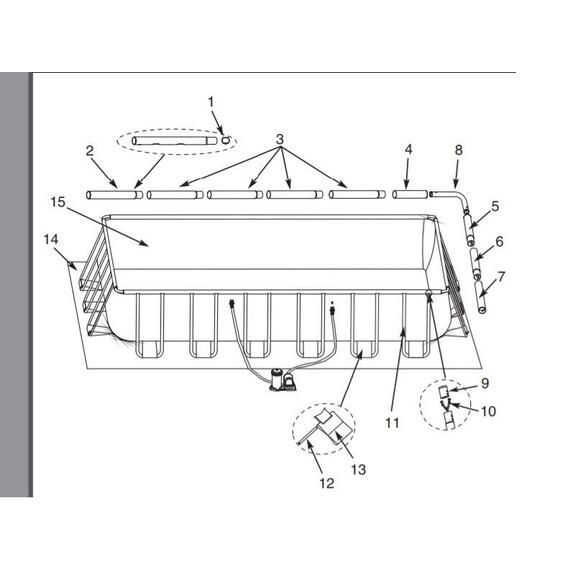 26374 Каркасный бассейн Intex Ultra Frame 975 х 488 х 132 см, фильтр-насос, лестница, тент, подстилка, фото , изображение 5