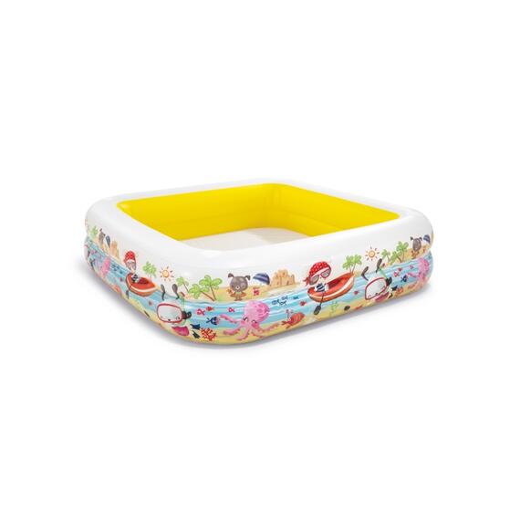 57470 Детский надувной бассейн Intex Бассейн с козырьком, квадратный, фото , изображение 2