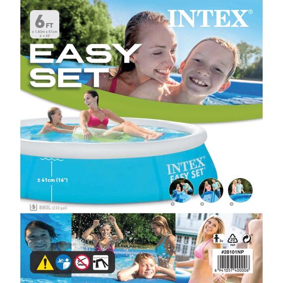 28101 Бассейн надувной Intex Easy Set, 183 х 51 см, от 3 лет, фото , изображение 3
