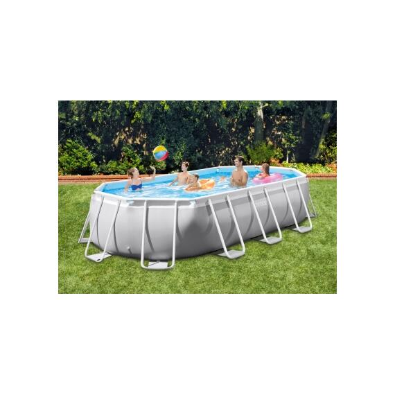 26796 Каркасный бассейн Intex Prism Frame 503 х 274 х 122 см, фильтр-насос, лестница, тент, подстилка, фото , изображение 5