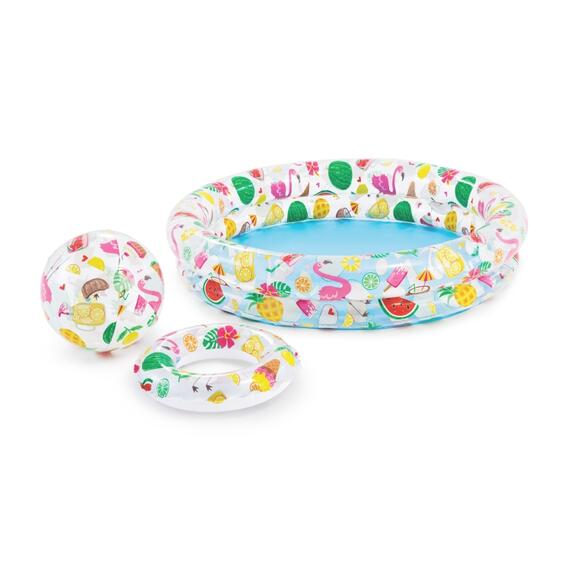 59460 Бассейн надувной Intex Фрукты, с кругом и мячом, от 3 лет, фото , изображение 2