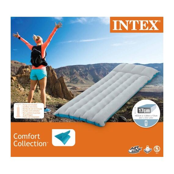 67997 Надувной матрас Intex Camping Mat 67х184х17см, фото , изображение 4