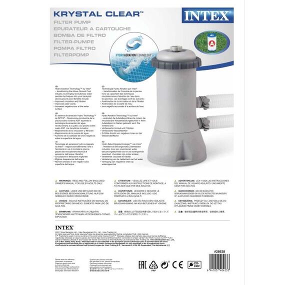 28638 Насос-фильтр для бассейна Intex, 220-240V, 3785 л/ч, фото , изображение 3