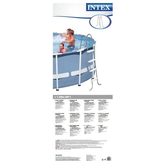 28066 Лестница для бассейнов Intex до 122 см, 4 ступеньки, без площадки, фото , изображение 2