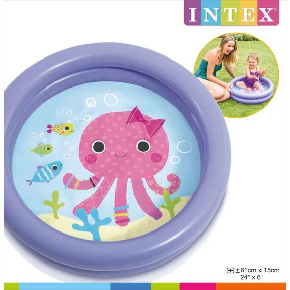59409 Бассейн надувной Intex Рыбка, 61 х 15 см, 1-3 лет, Фиолетовый, фото , изображение 6