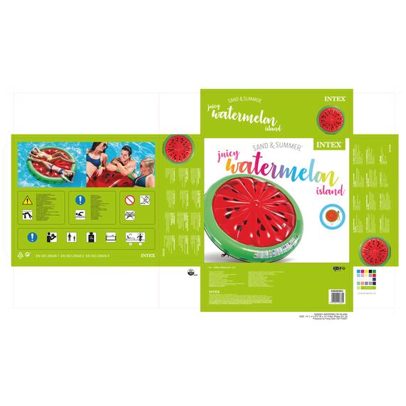 56283 Плот для плавания Intex Арбуз 183 х 23 см, фото , изображение 3