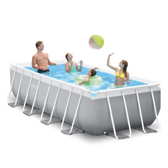 26788 Каркасный бассейн Intex Prism Frame 400 х 200 х 100 см, фильтр-насос, лестница, фото , изображение 3