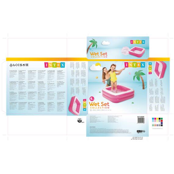 57100 Бассейн надувной Intex Малыш, 85 х 85 х 23 см, Розовый, фото , изображение 9