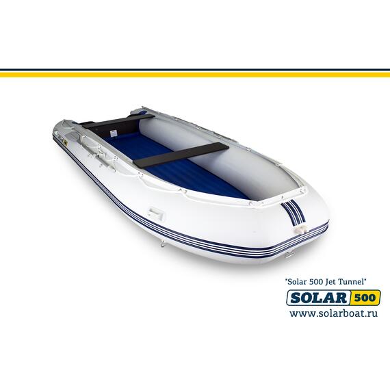 Лодка надувная моторная solar-500 JET тоннель (Светло-серый), фото , изображение 2