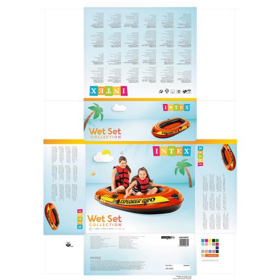 58356 Надувная лодка Intex Explorer Pro-200 196*102*33 см, фото , изображение 3