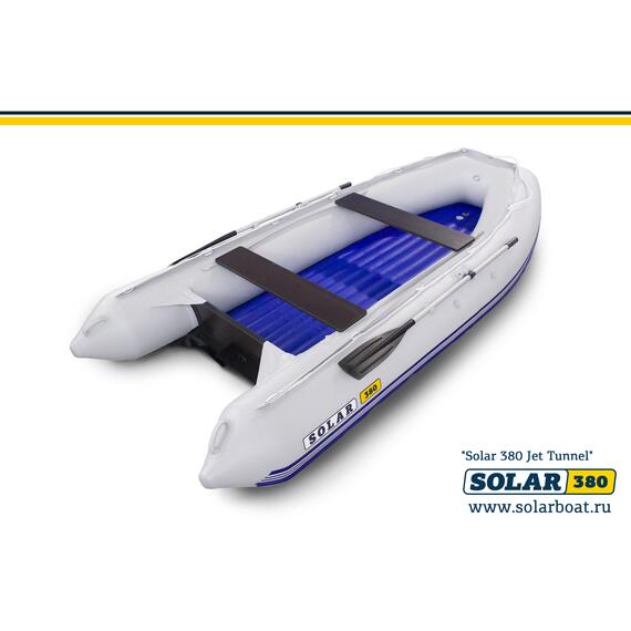 Лодка надувная моторная solar-380 JET тоннель (Светло-серый), фото , изображение 2