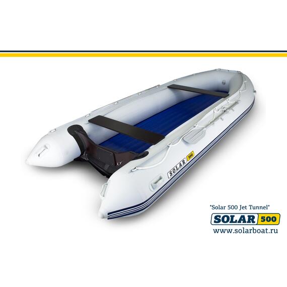 Лодка надувная моторная solar-500 JET тоннель (Светло-серый), фото , изображение 3
