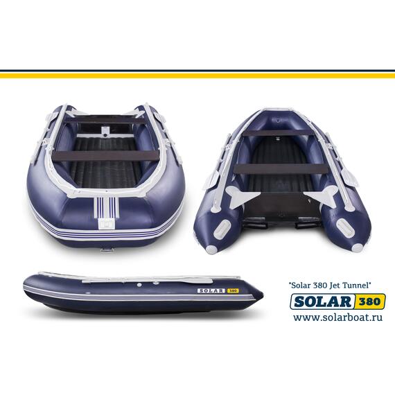 Лодка надувная моторная solar-380 JET тоннель (Синий), фото , изображение 3