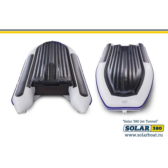 Лодка надувная моторная solar-380 JET тоннель (Светло-серый), фото , изображение 4