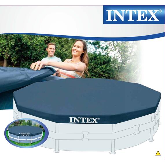 28030 Тент для каркасного бассейна Intex 305 см, фото , изображение 5