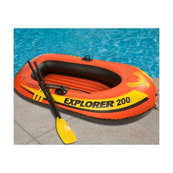 58331 Надувная лодка Intex Explorer 200 set (до 95кг) 185х94х41см + весла/насос от 6лет, фото , изображение 4