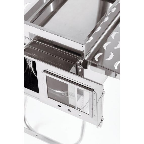 Печь-камин "ИНВЕНТ ПРО" большая 610х350х405 (нерж.сталь 0,8 мм) экраны-трансформеры толщиной 1 мм. + короб для камней, фото , изображение 15