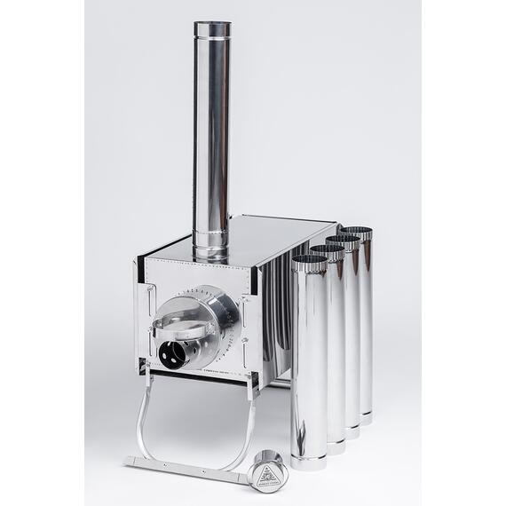 Печь "ИНВЕНТ" экономка малая 510х290х335 (нерж.сталь 0,8 мм) с регулирующимися экранами, фото , изображение 5