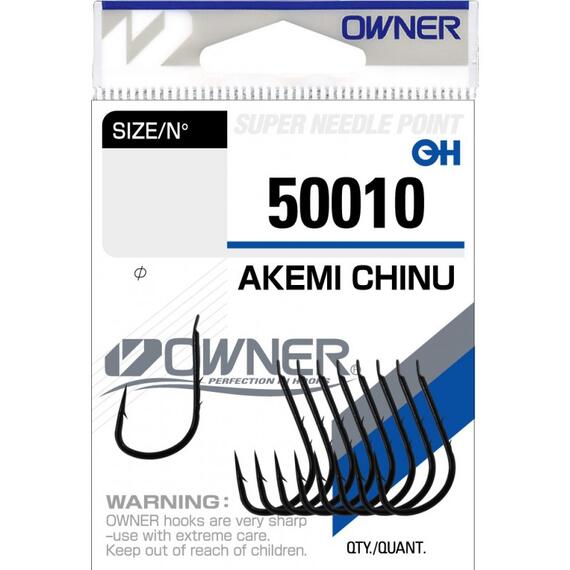 Крючок OWNER Akemi Chinu black №2/0 7шт, Размер: №2/0, фото 