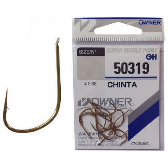 Крючок OWNER Chinta gold №10 14шт, Размер: №10, Количество: 14 шт., фото 