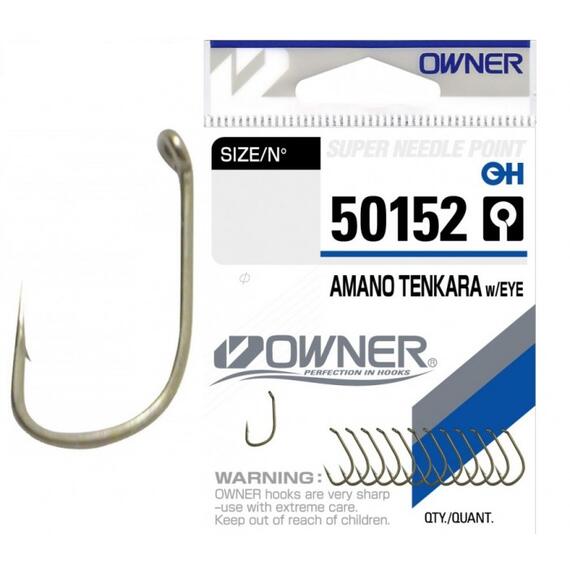 Крючок OWNER Amano Tenkara w/eye brown №8 12шт, Размер: №8, фото 