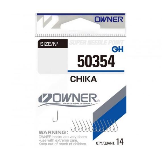 Крючок OWNER Chika nickel №14 14шт, Размер: №14, Количество: 14 шт., фото 
