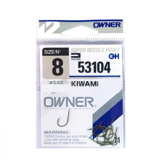 Крючок OWNER Kiwami green №8 11шт, Цвет: Green, Размер: №8, Количество: 11, фото 