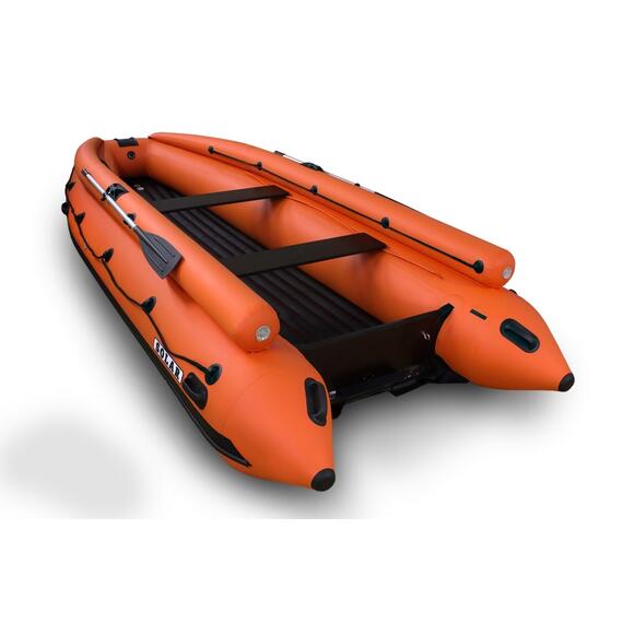 Лодка надувная моторная solar-520 Стрела JET тоннель с фальшбортом (2022) (Оранжевый), фото , изображение 2
