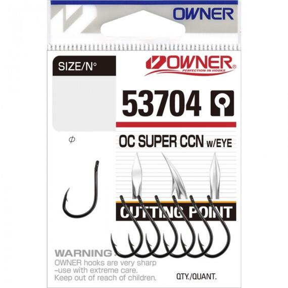 Крючок OWNER Cut Super CCN w/eye BC №3 6шт, Размер: №3, Количество: 6 шт., фото 