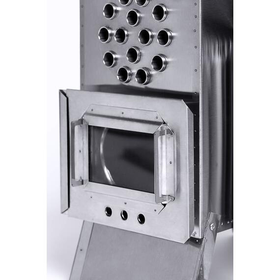 Теплообменник дровяной для палатки "Вектор-ВД" 400х200х380 (нерж.сталь) с вентилятором, фото , изображение 6