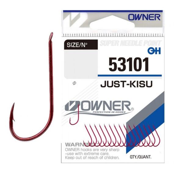 Крючок OWNER Just Kisu red №12 15шт, Цвет: Red, Размер: №12, Количество: 15, фото 