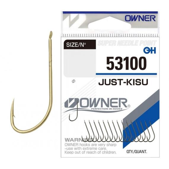 Крючок OWNER Just Kisu brown №10 15шт, Цвет: Brown, Размер: №10, Количество: 15, фото 