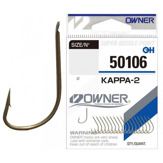Крючок OWNER Kappa-2 brown №10 17шт, Цвет: Brown, Размер: №10, Количество: 17, фото 