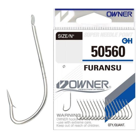 Крючок OWNER Furansu nickel №10 17шт, Размер: №10, Количество: 17 шт., фото 