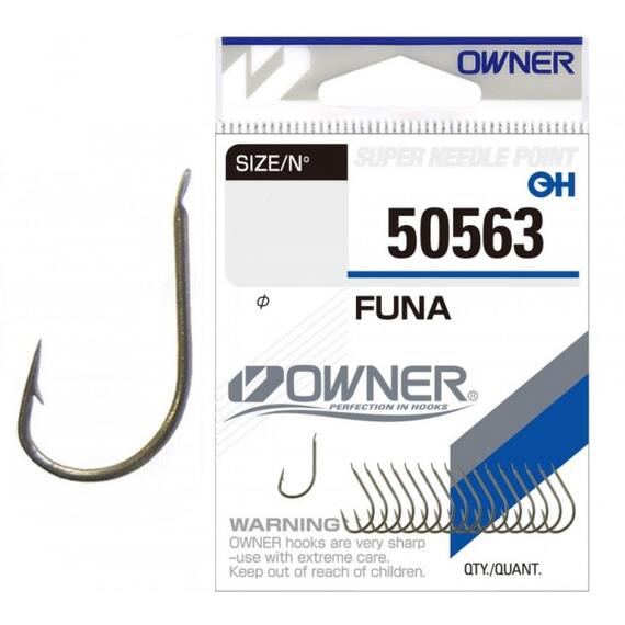 Крючок OWNER Funa brown №5 16шт, Размер: №5, Количество: 16 шт., фото 