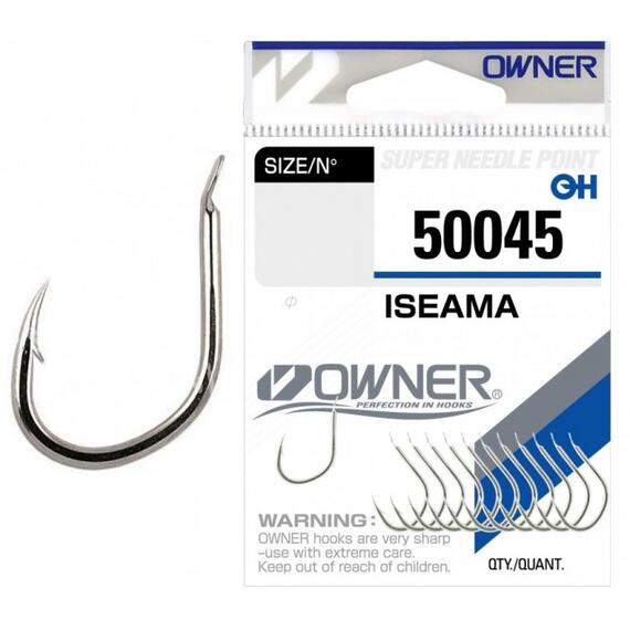 Крючок OWNER Iseama nickel №10 14шт, Размер: №10, Количество: 14 шт., фото 