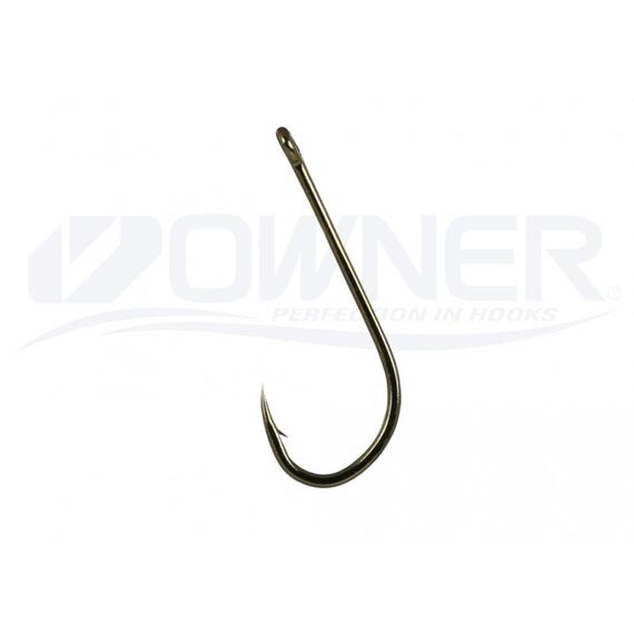 Крючок OWNER Tenkara Straight w/eye brown №10 10шт, Цвет: Brown, Размер: №10, Количество: 10, фото , изображение 3