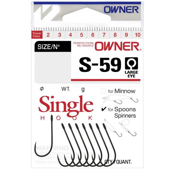 Крючок OWNER S-59 BC №10 10шт, Размер: №10, Количество: 10, фото 