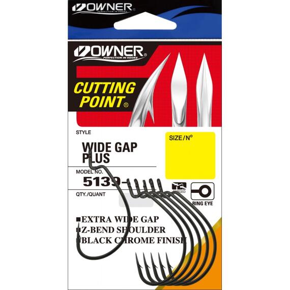 Крючок OWNER Wide Gap Plus BC №3/0 5шт, Размер: №3/0, Количество: 5, фото 