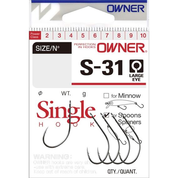 Крючок OWNER S-31 BC №6 7шт, Размер: №6, Количество: 7, фото 