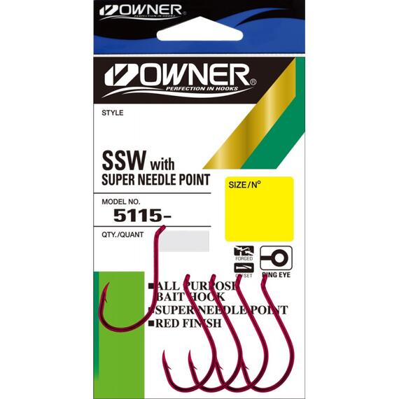 Крючок OWNER Oh SSW red №8 10шт, фото 