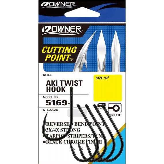 Крючок OWNER Aki Twist BC №4/0 5шт, Размер: №4/0, Количество: 5, фото 