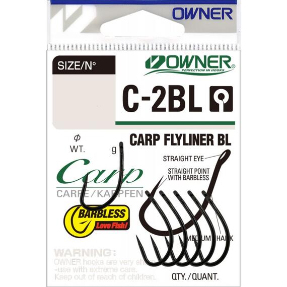Крючок OWNER Carp Flyliner BL BC №4 6шт, Размер: №4, Количество: 6, фото 